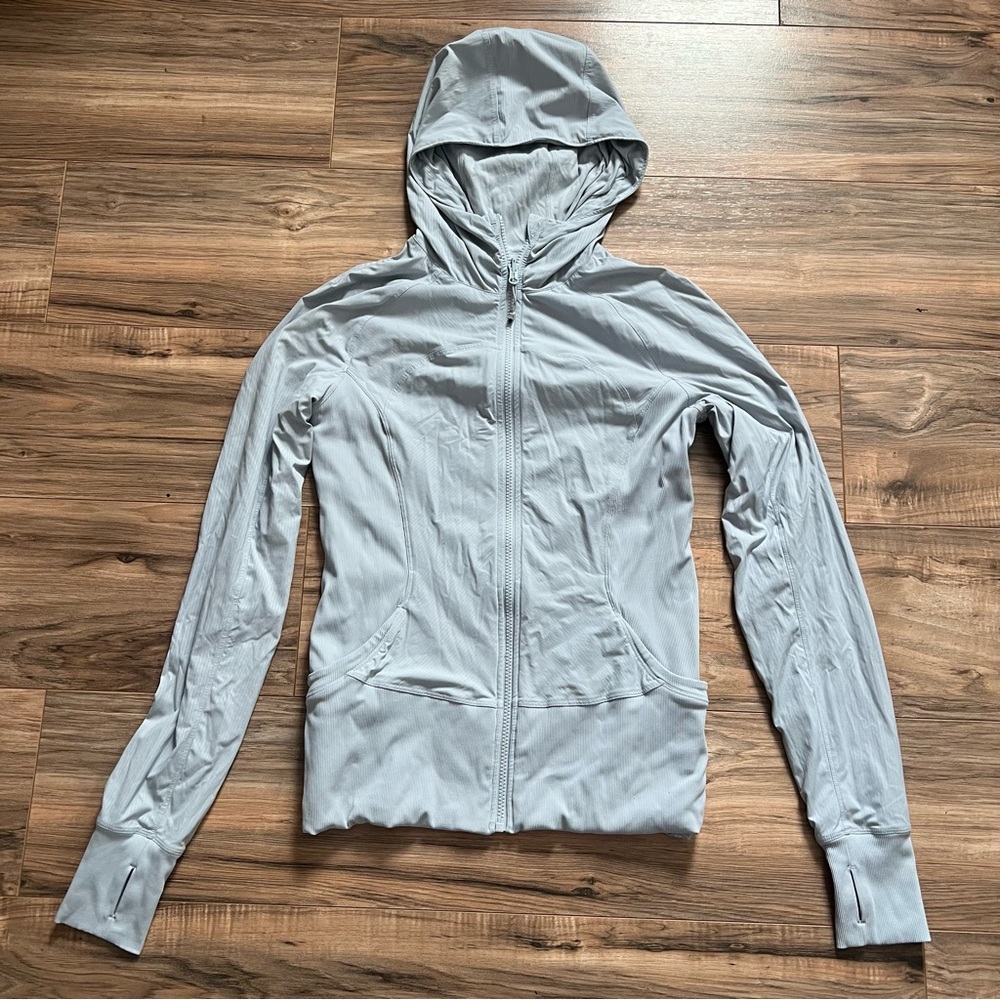 Lululemon Dance Studio reversible hooded zip up light jacket size 10